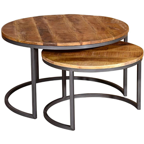 2 कॉफ़ी टेबल्स का गोल घोंसला घर का फर्नीचर