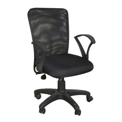 Black Leatherrevolving Office Chair
