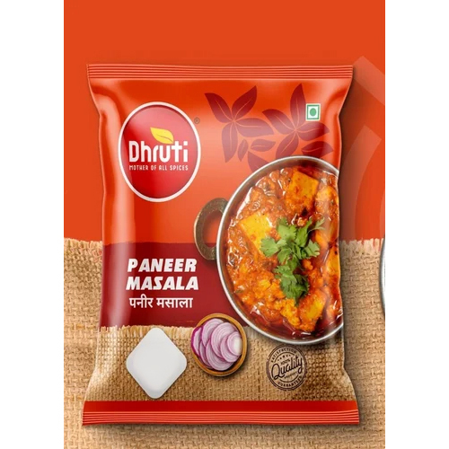 Paneer Masala Packaging Pouch - High-grade Laminated Material, Various Sizes Available - Stand-up Design With Attractive Embossing