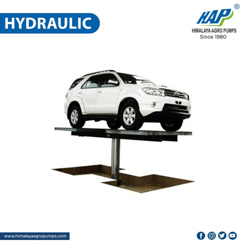 4 Ton Hydraulic With Tyrerest Platform - Lift Design: Single Post Lift