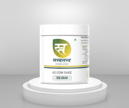 A2 Gir Cow Ghee - 250 Gram Traditional Bilona Jar | High Fat Content, Golden Yellow Color, Rich and Nutty Flavor for All Ages