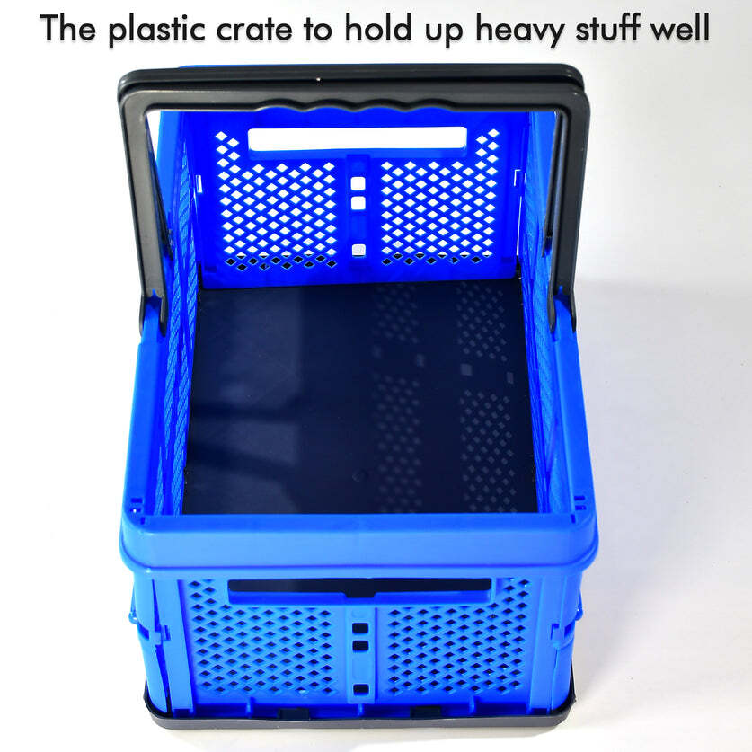 Multipurpose Foldable Portable Stackable Storage Basket (2168) - Plastic Material, 30x20x5 Cm Size, Blue & Multi Colors | Versatile And Space-saving Design