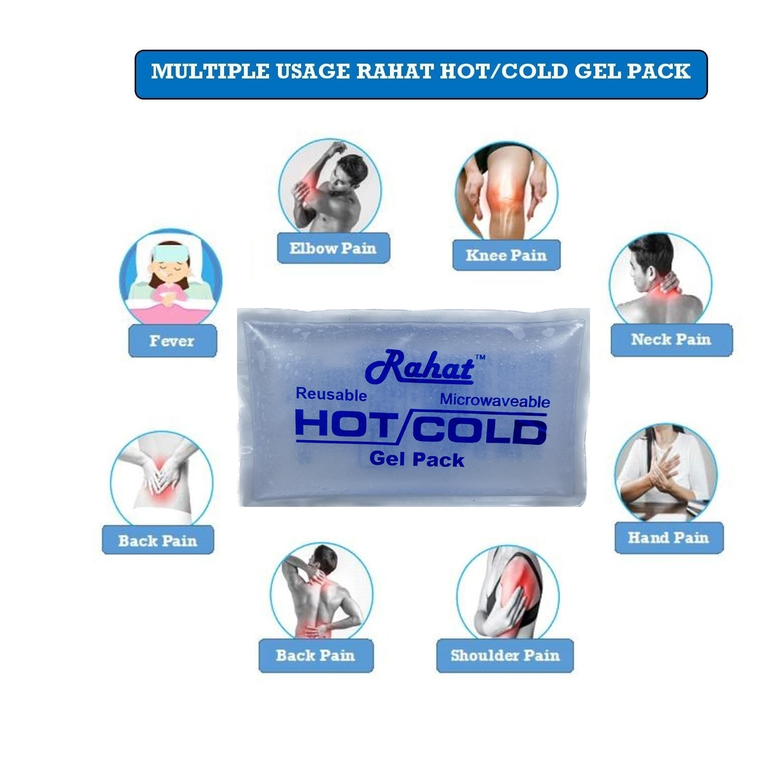 Rahat Hot Cold Compress Pack - Pvc + Gel , Improve Flexibility, Reduce Stress, Recommended For All