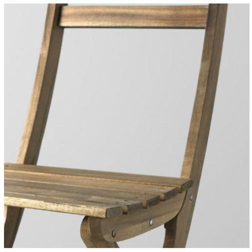 Foldable Light Brown Stained Wooden Folding Chair