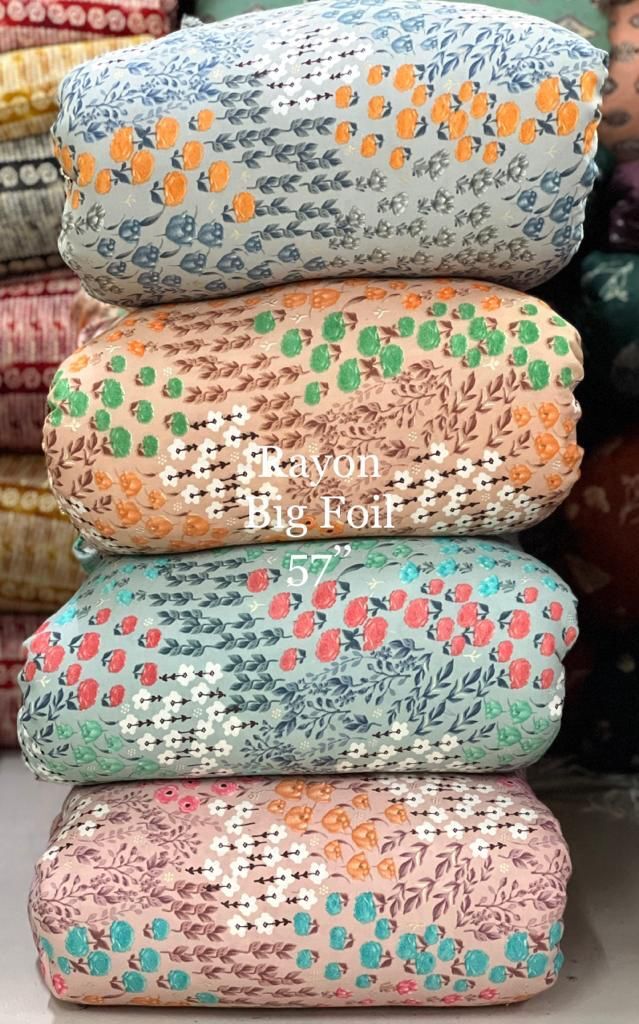 Rayon Big Foil Print
