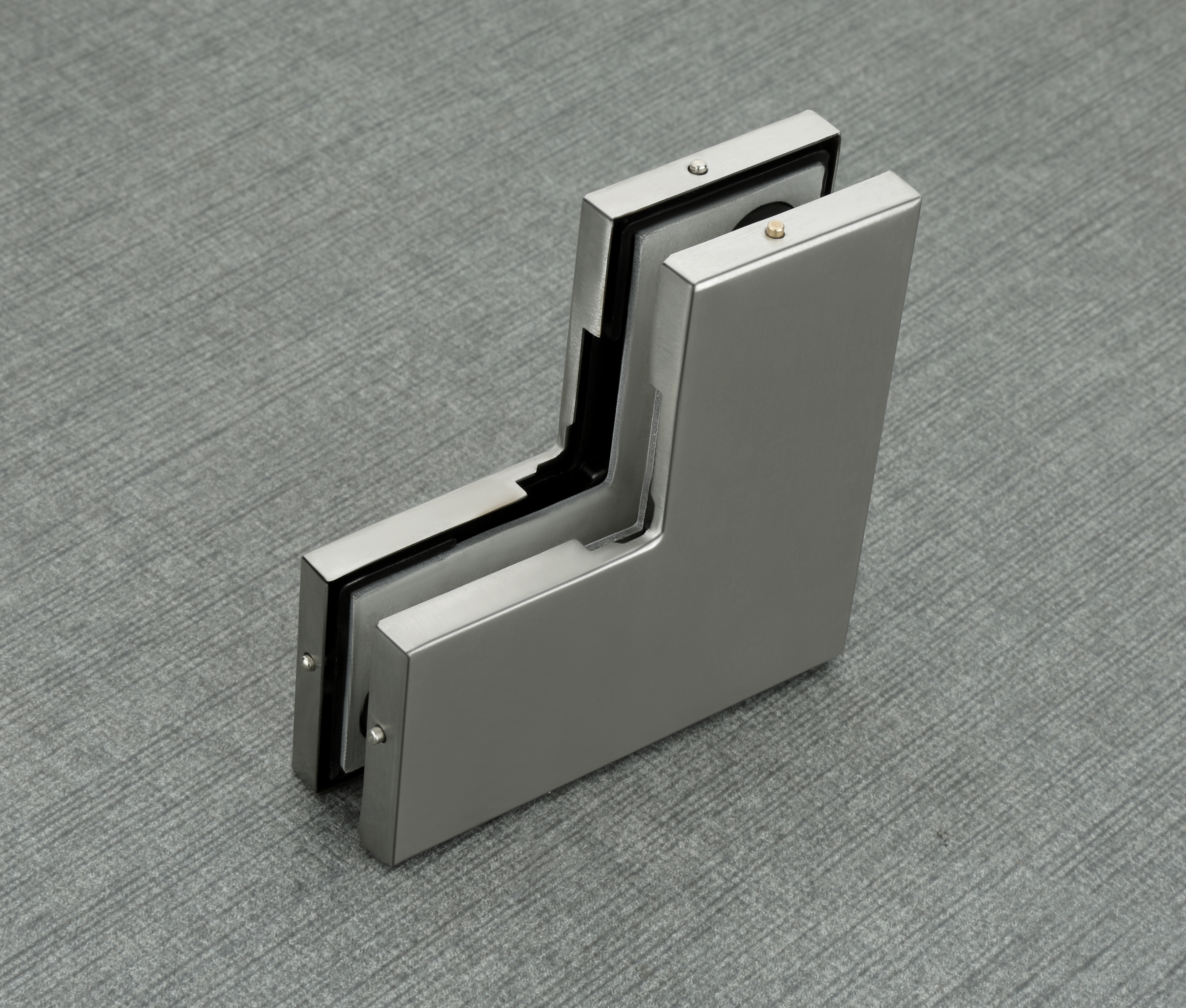 L Patch Glass Fitting - Stainless Steel, Standard Size, Silver | Corrosion Resistant, Exceptional Durability, Ideal For Glass Door Applications