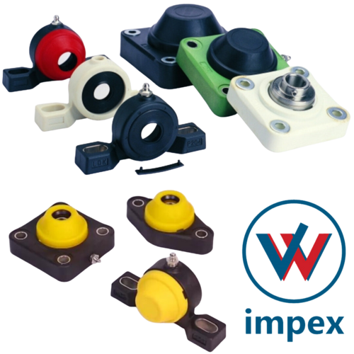 थर्मोप्लास्टिक बेयरिंग यूनिट्स वाटरप्रूफ सीरीज़ बोर साइज़: सभी