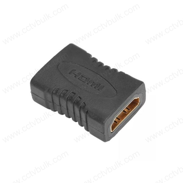 Hdmi Adapter F To F - Gold-plated Connector, Black Color | Ideal For Extending Hdmi Cables, Converts Male To Female Hdmi Connector