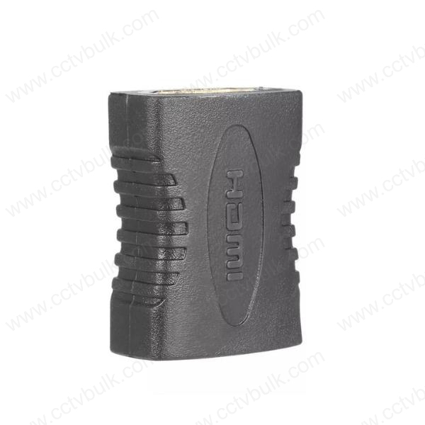Hdmi Adapter F To F - Gold-plated Connector, Black Color | Ideal For Extending Hdmi Cables, Converts Male To Female Hdmi Connector