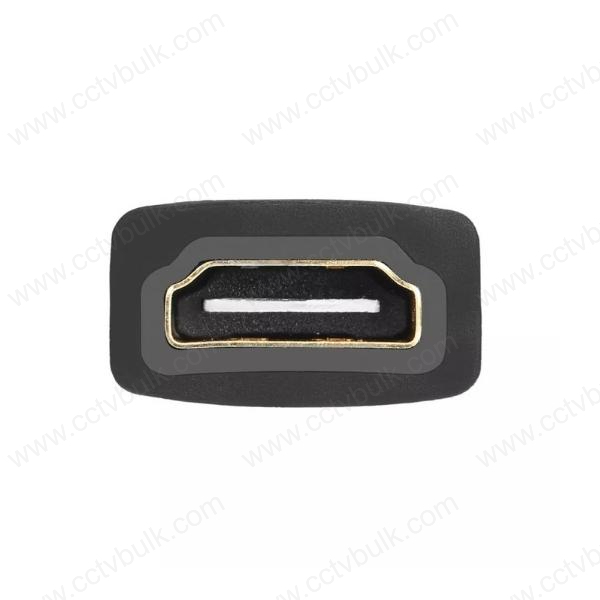 Hdmi Adapter F To F - Gold-plated Connector, Black Color | Ideal For Extending Hdmi Cables, Converts Male To Female Hdmi Connector