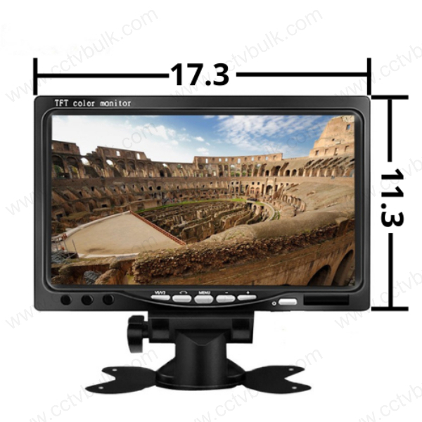 Black Lcd Tft 7 Inch Portable Screen Hdmi / Av / Vga With Speaker