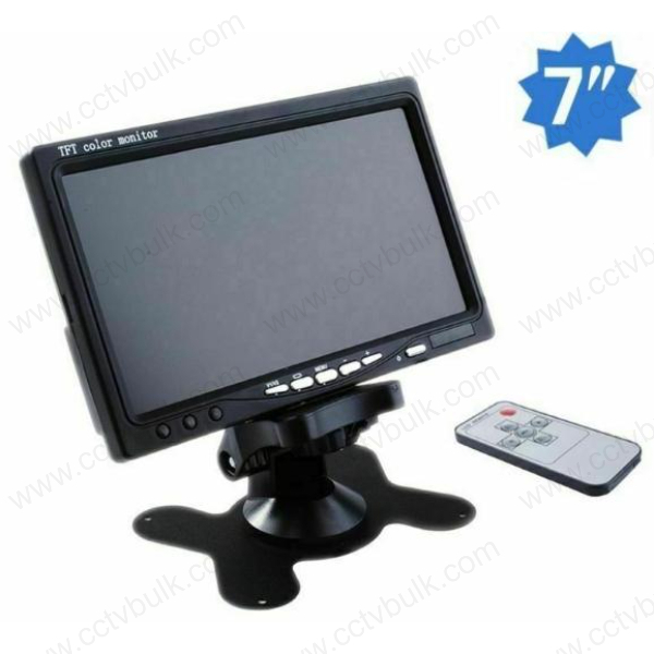 Black Lcd Tft 7 Inch Portable Screen Hdmi / Av / Vga With Speaker