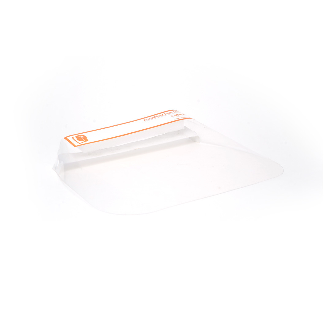 Accushield Face Shield - Plastic 33x2x22.5 Cm | Anti-fog, Anti-static Protection, Comfortable Elastic Headband, Crystal Clear Vision, Adjustable Fit