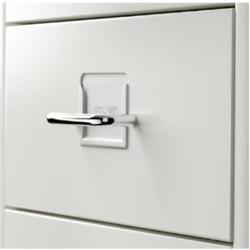 Steel Storage - 69cm Height, 28cm Width, 44cm Depth | White Epoxy/polyester Coated Drawer Unit On Castors, Indian Style
