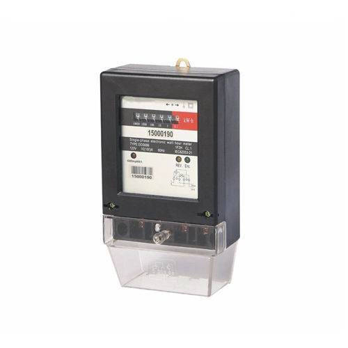 Black Single Phase Digital Energy Meter