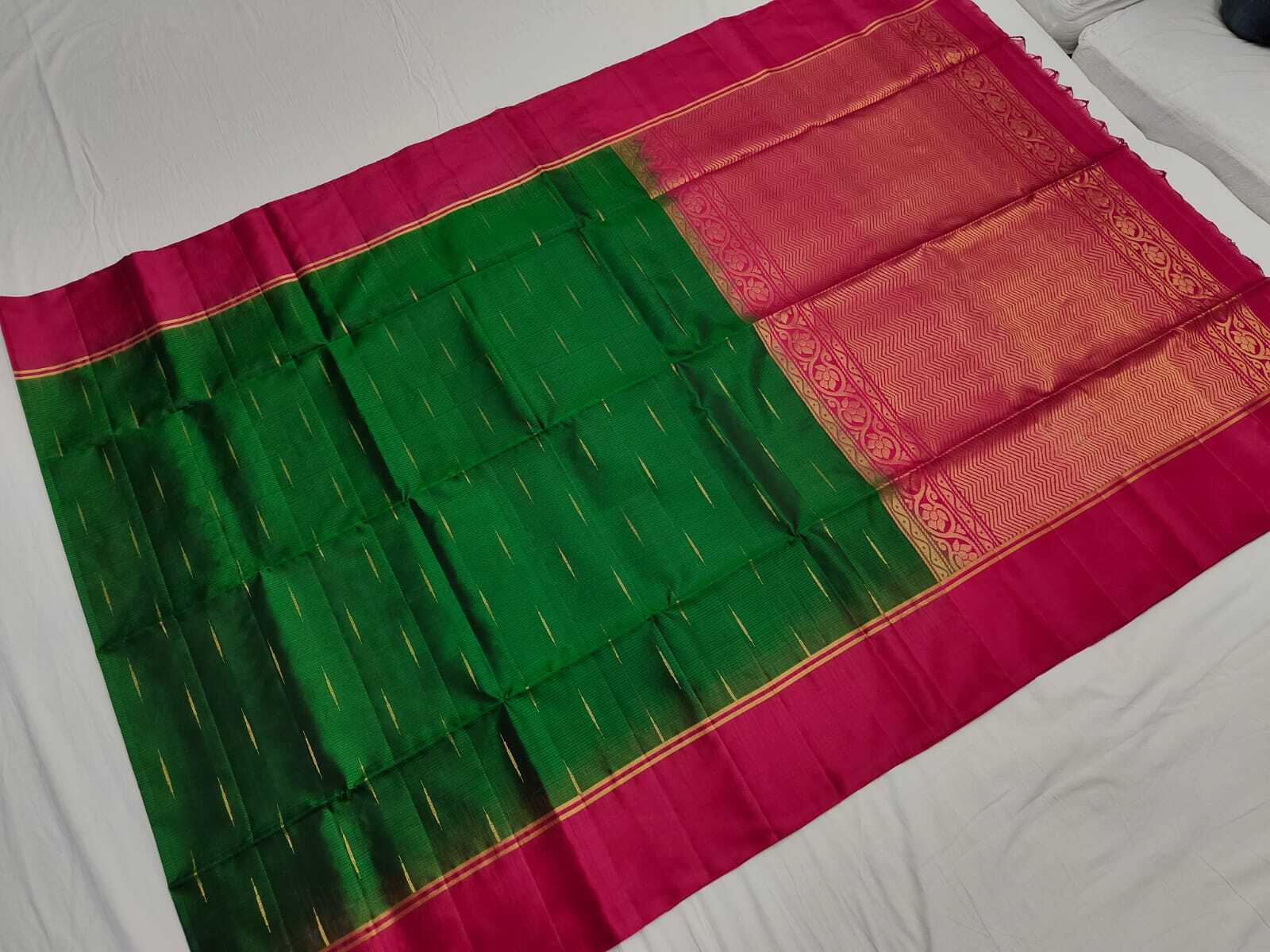 Pure Silk Handloom Saree - Woven Pattern With Zari Work | Festive Style, Master Weaver Crafted