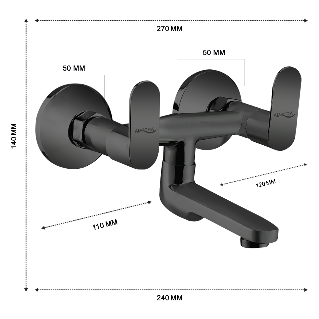 Mini Opal Prime Black Non Telephonic Wall Mixer