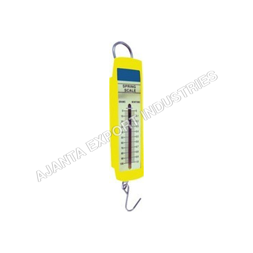 Spring Balance - Polystyrene Body with Anodized Metal Scale, 10-22 mm Height, Laboratory Use, Large Flat Scales, Zero Adjustable Device, Various Capacity Subdivisions