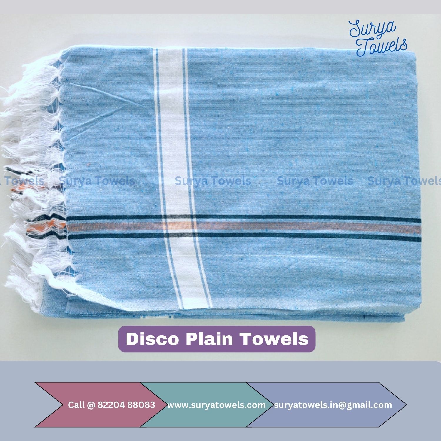 Cotton Gamcha 35x70 200g Disco Plain Towels Age Group: Children
