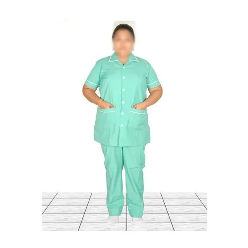 Green Nurses Half Sleeves Top And Pant