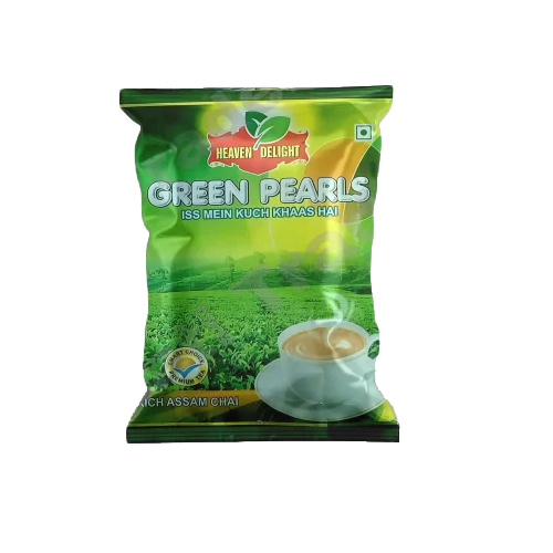 Red Printed Glossy Tea Packaging Pouch