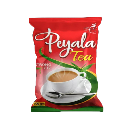 Red Printed Glossy Tea Packaging Pouch