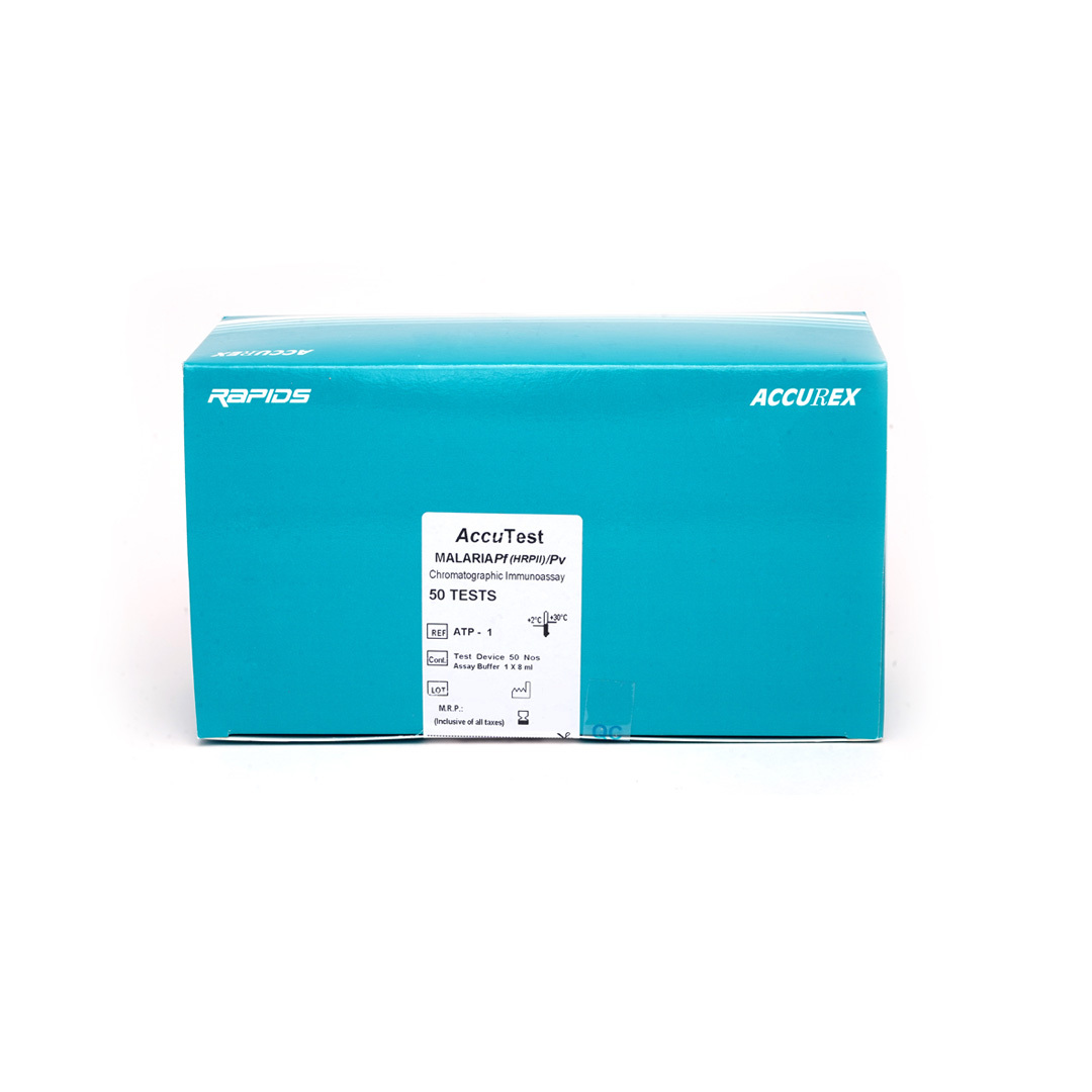 Accutest Malaria Pf (Hrp Ii) /Pv - Pack Of 50 Tests - Card Test - Accurex Na