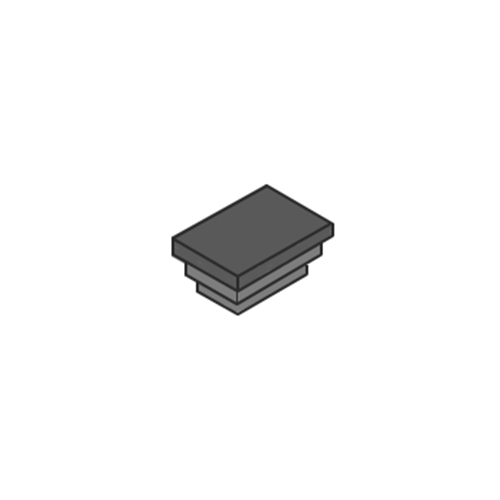 End Caps For Rectangular Box Section - Plastic And Metal, Square Shape Available In Multiple Sizes From 10mm X 20mm To 100mm X 200mm