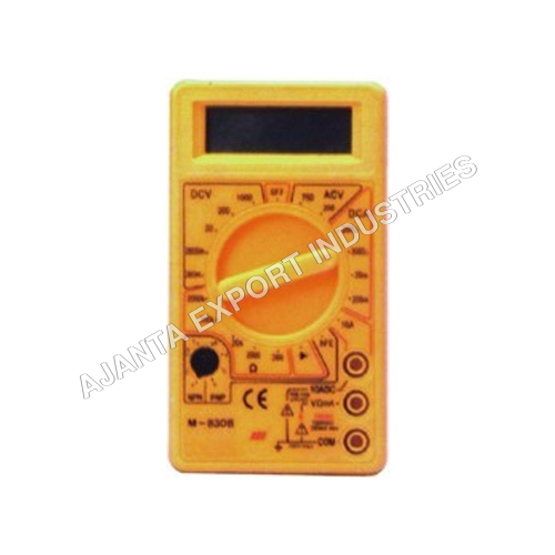 Digital-Multimeter-Model - Plastic Body, 16x48mm Display Size, D.C. Voltage 200mV-1000V, A.C. Voltage 200V-750V, D.C. Current 200mA-10A, Resistance 200Ohms-2000kOhms, Manual Transistor Test, CE Marked