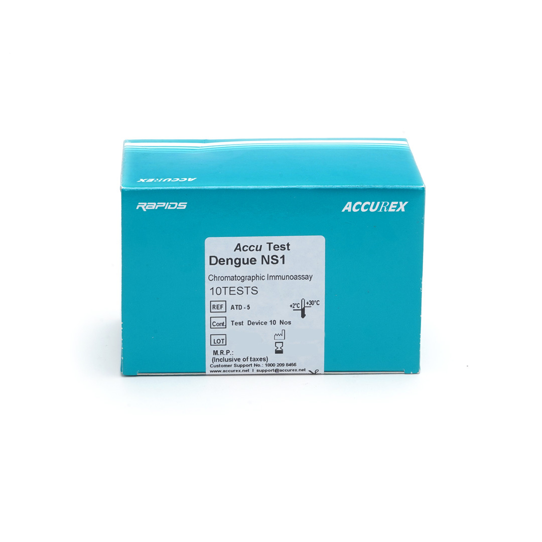 White Accutest Dengue Ns1 Antigen Test - Pack Of 10 Testsb- Rapid Test - Accurex