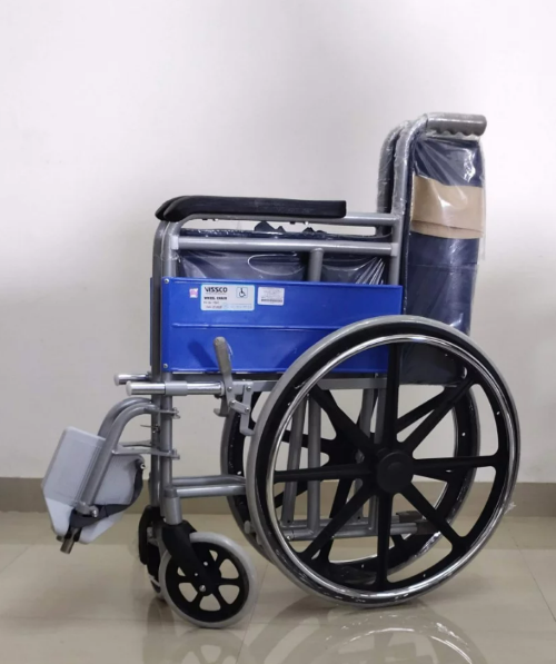 Vissco Classic Wheelchair With Fixed Big Wheels P.c.no. 0912 Dimension (L*w*h): 100*62*42 Inch (In)