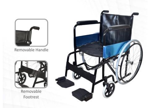 Rodeo Plus Wheelchair With Spoke Wheel P.c. No.-9975 - Dimension (L*w*h): 106lx 65w X85h Millimeter (Mm)