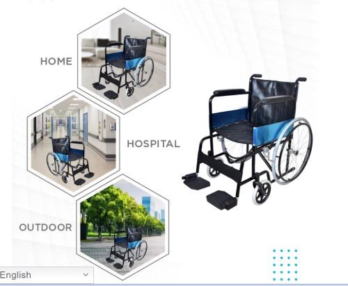 Rodeo Plus Wheelchair With Spoke Wheel P.c. No.-9975 - Dimension (L*w*h): 106lx 65w X85h Millimeter (Mm)