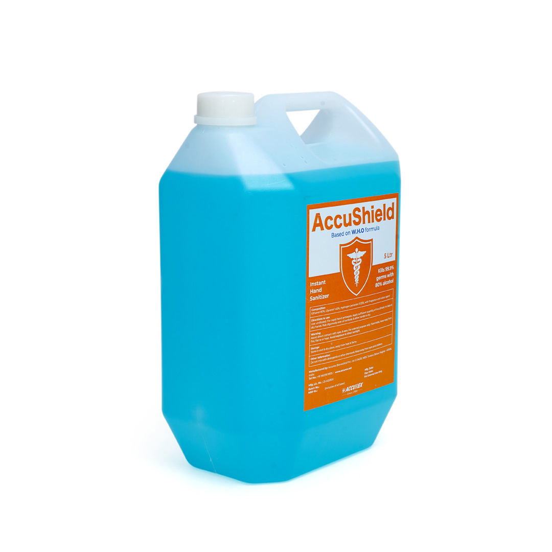 Accushield Hand Sanitizer 5l (Push Pum) With 62% Ethanol - Accurex Age Group: Adults