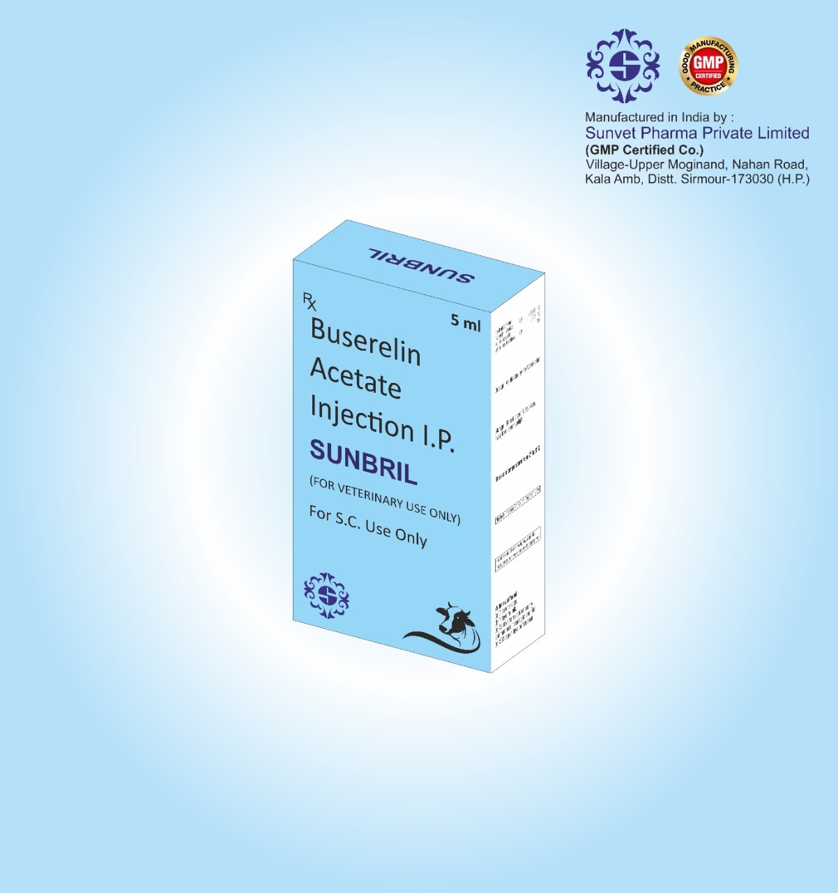 Buserelin Acetate - Liquid Veterinary Injection 2.5ml, 5ml & 10ml | Treats Ovarian Disorders In Cows, Mares, And Rabbits, Ideal For Various Animals