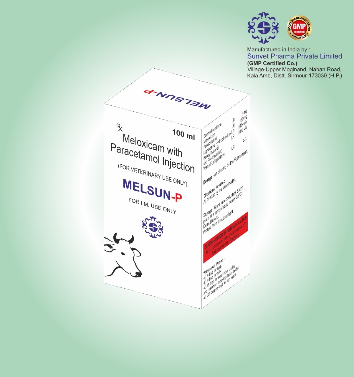 Meloxicam With Paracetamol - 30ml & 100ml Liquid Veterinary Injection | Anti-inflammatory Treatment For Respiratory And Alimentary Tract Infections, Store Below 25°c