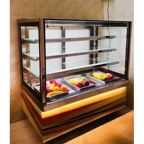 सिल्वर 3 शेल्व्स डिस्प्ले काउंटर