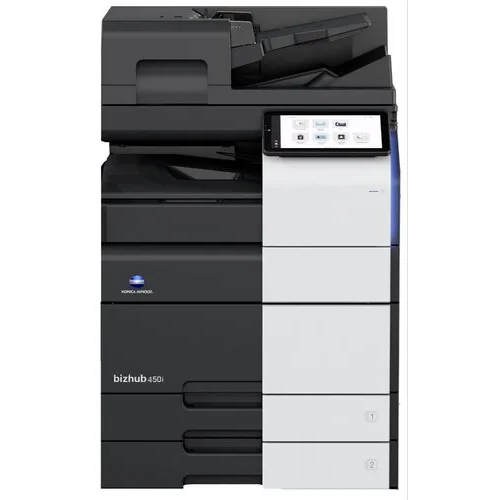 Automatic Konica Minolta 450i Model 45 Copy Per Minute Speed Black And White - Mono Xerox Machine