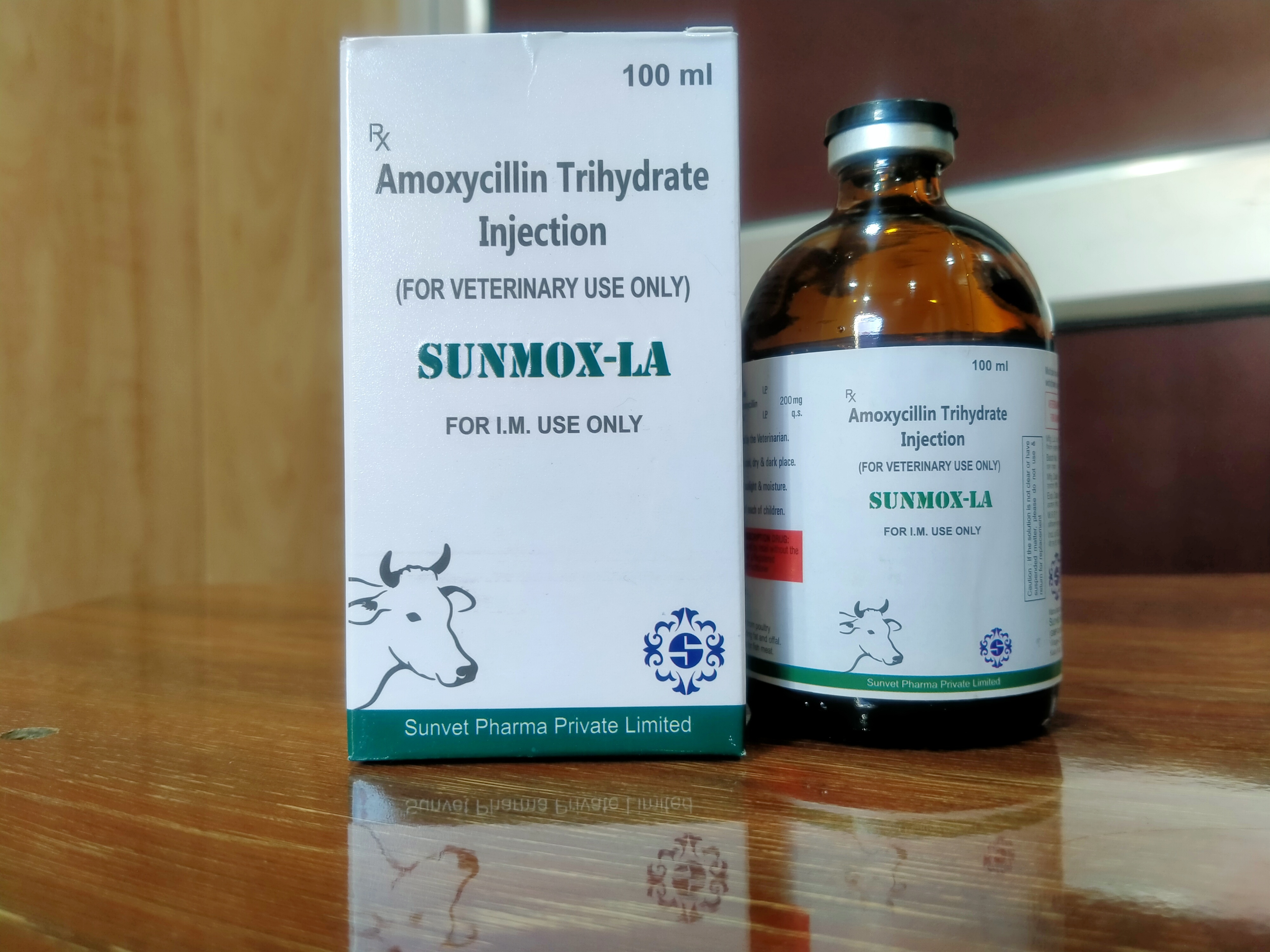Amoxycillin Long-acting Injection - 100 Ml Liquid | Broad-spectrum Veterinary Antibiotic For Cattle, Poultry, Horses, Sheep, Goats, Dogs, Cats, Pigs, And Aquatic Animals