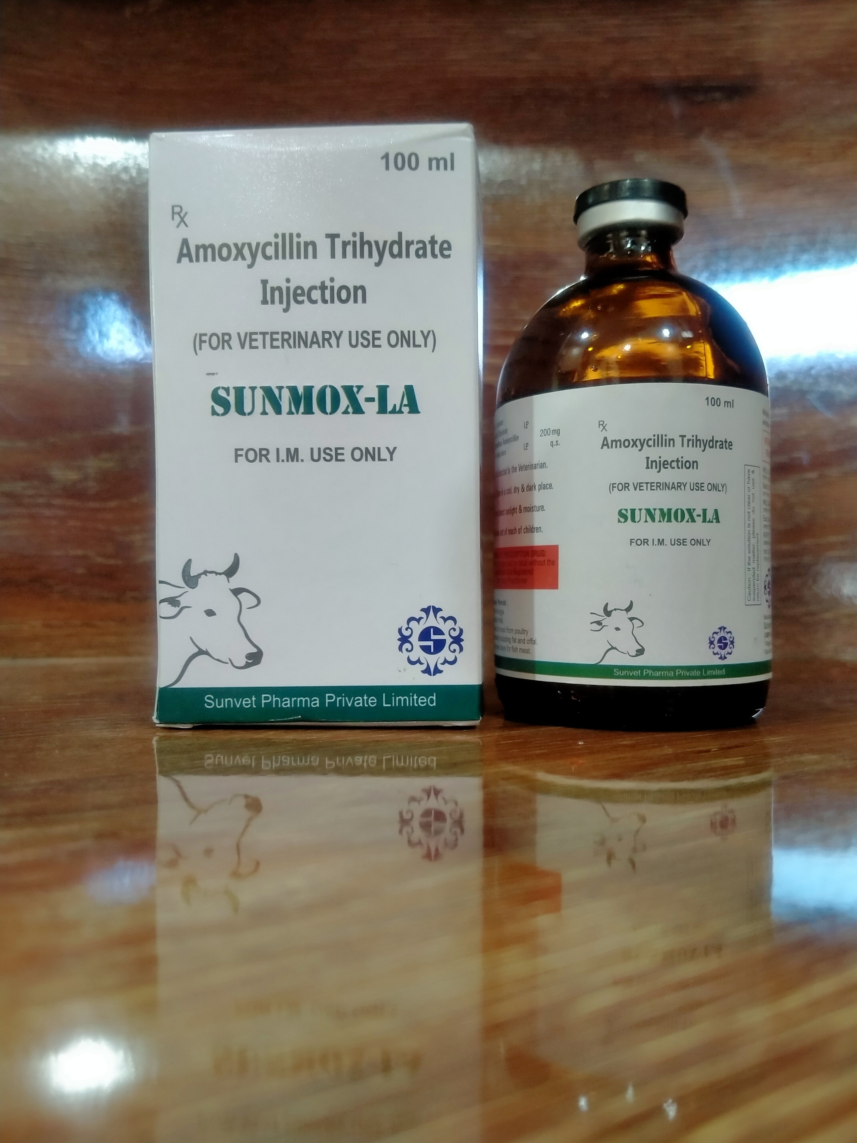 Amoxycillin Long-acting Injection - 100 Ml Liquid | Broad-spectrum Veterinary Antibiotic For Cattle, Poultry, Horses, Sheep, Goats, Dogs, Cats, Pigs, And Aquatic Animals