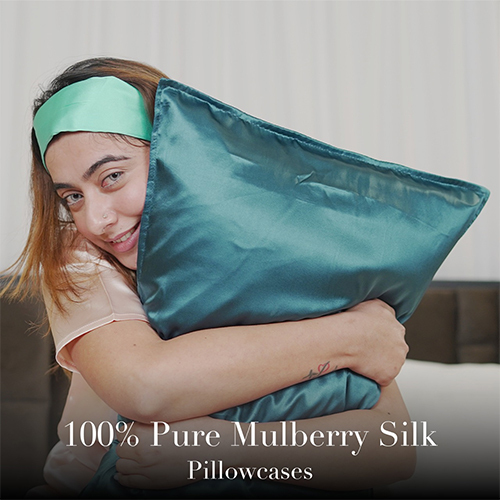 Mulberry Silk Pillow Cover - Color: Silver