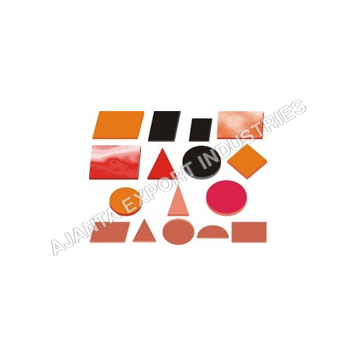 Geometrical Shapes - Plastic or Wooden, Set of Circles, Triangles, Semi-Circles, Squares & Rectangles for Laboratory Use | Weight: 5-20 Grams