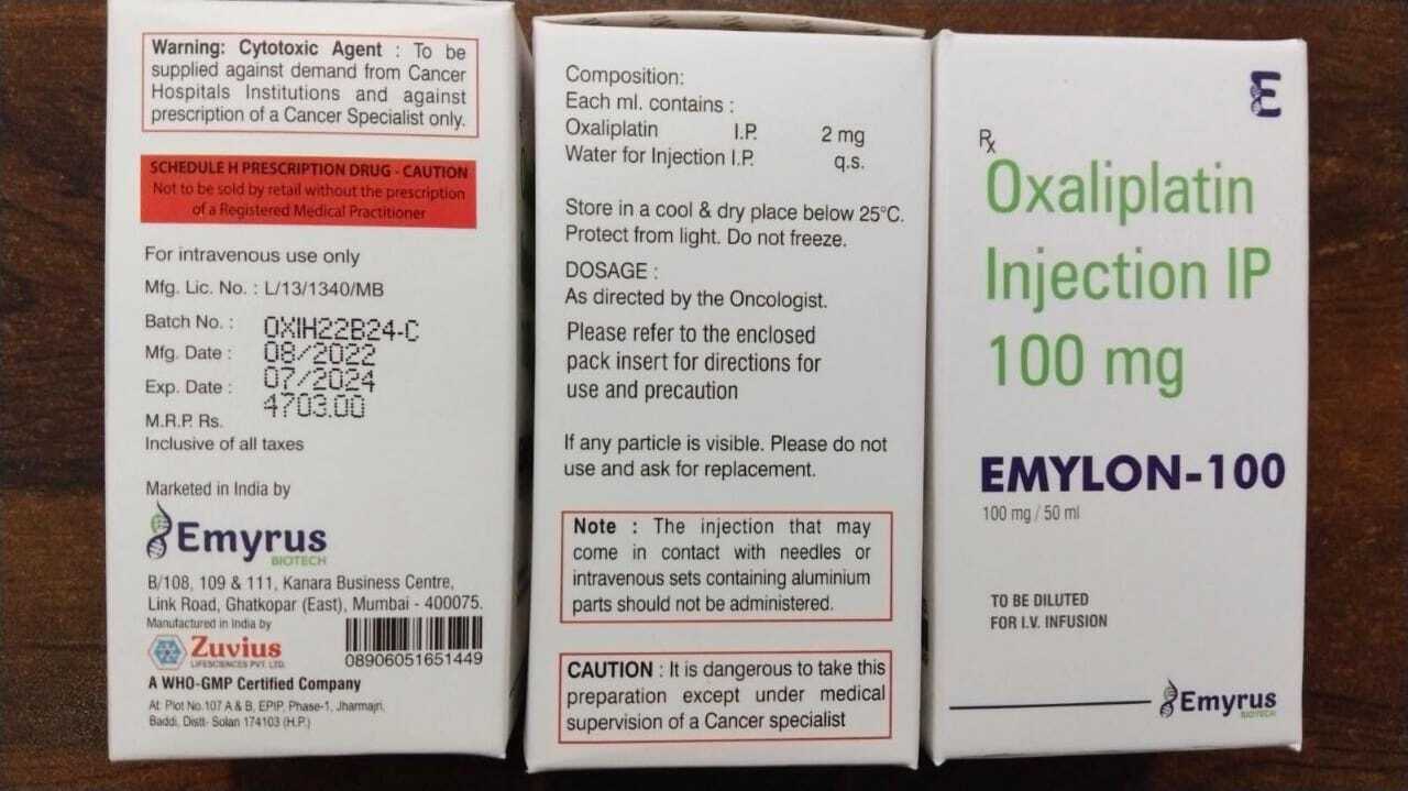 Oxaliplatin Injection - Liquid Form, Injection Type | Dry & Cool Storage, Doctor Prescribed Dosage
