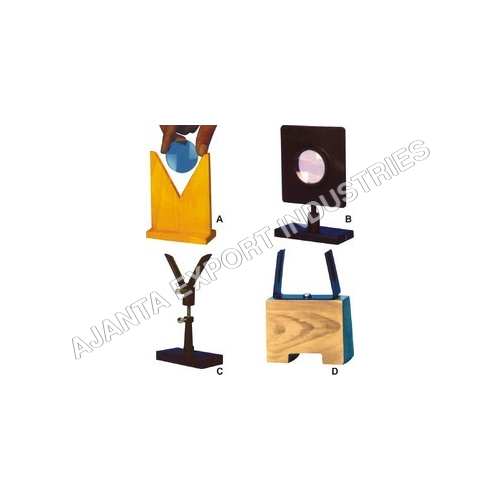 Lens Holder - Wooden Lens Holder for Lenses or Mirrors Up to 76mm Diameter, Engraved Index Marks, Upright Design, Laboratory Use