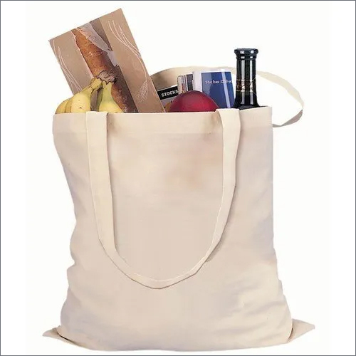 Cotton Shopping Bag - Soft & Strong Fabric | Biodegradable, Reusable, Loop Handle Design, Machine Washable, Various Sizes & Colors