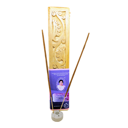 Purple Bloom Incense Stick - Bamboo Material, Long-lasting 45-50 Minutes Burn Time, Floral-woody Aroma | Eco-friendly, Hand-rolled For Meditation