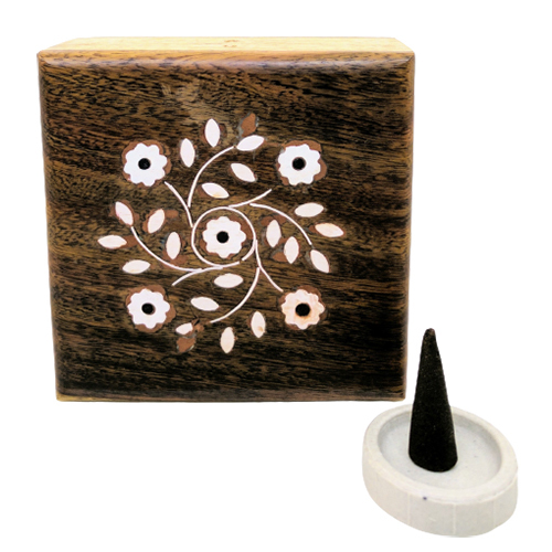 Floral Mist Dhoop Cone - Handcrafted Natural Ingredients, 20-25 Minutes Burn Time | Eco-friendly, Indian Incense For Aromatic And Religious Use