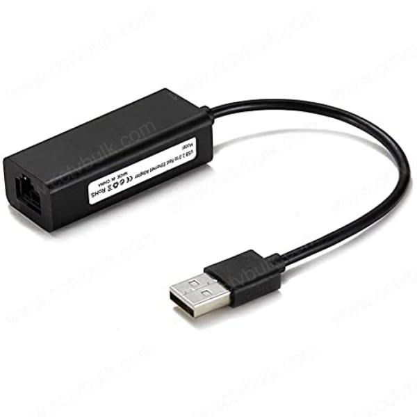 Usb 2.0 To Lan - Black, Usb Female To Lan Male | Compatible With Windows, Linux, Mac Os, 10/100 Mbps Auto-switching, Ieee 802.3 Compliant