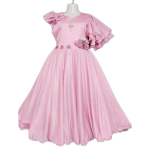 Different Available Girls Light Pink Frock