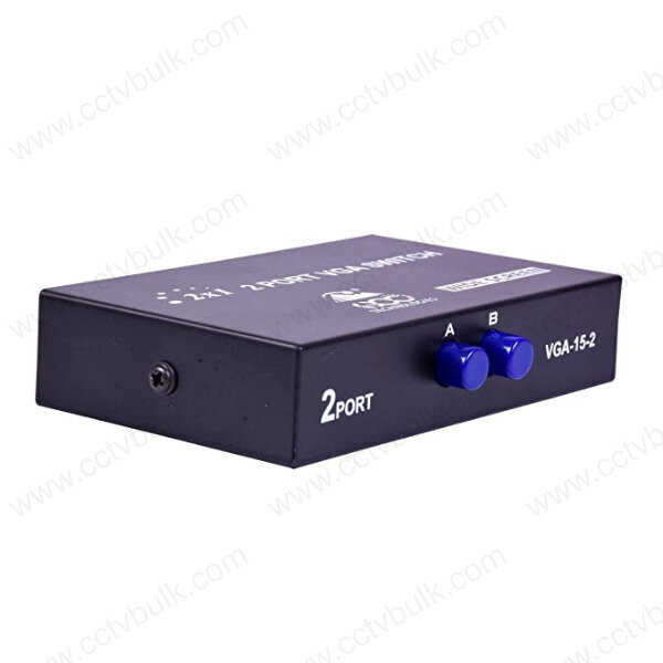 Vga Switch 2 Port - Supports 1920 X 1440 Resolutions, Black | Easily Switch Between Two Pcs Or Two Vga Devices Over 10 Meters